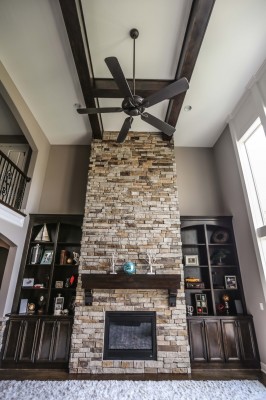 Custom Open Living Room Fireplace Fan
